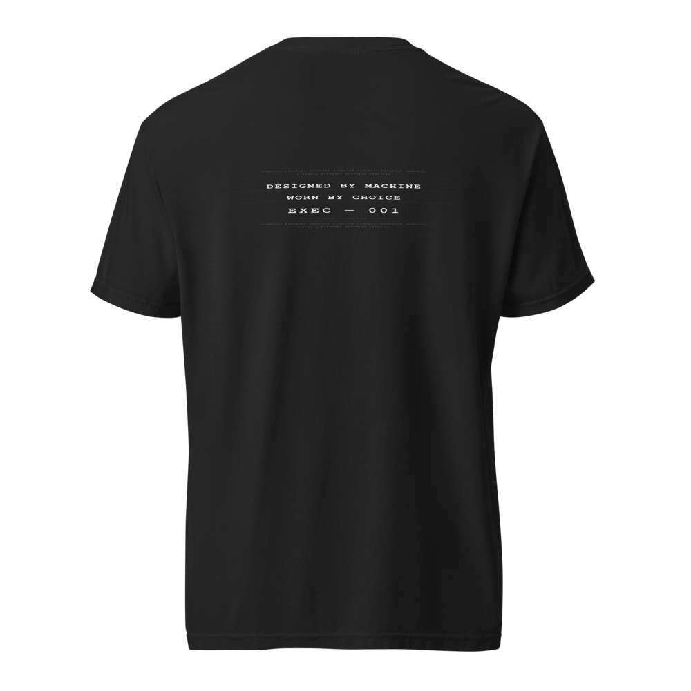 Drop 001 — EXEC Black Tee, back view